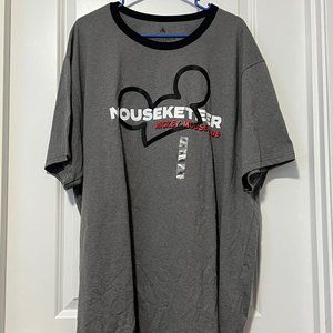 Disney Mousketeer Mickey Mouse Club Gray Men's T-Shirt Size 4XL NWOT